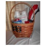 Patriotic Basket, w/new stro & plastic cups