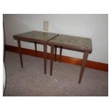 Pr of matching plastic plant stand/tables