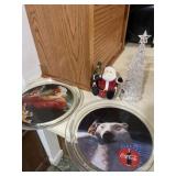 Christmas Decor and Coco-Cola Glass Plates