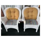 Two wicker chairs