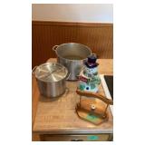 Snowman Cookie jar, Napkin holder & Pot (2) 1