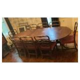 Dinning Table and Chairs (8 Chairs) (1 Leaf 32
