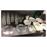 Glasses with Letter B, Pyrex, Anchor Halking, etc