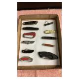 Assortment of pocket knives