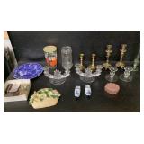 Candle Holders, Plate, Glass, Etc