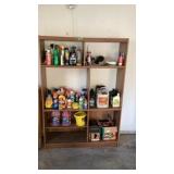 Shelf and Contents (oil & cleaners)