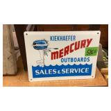 Mercury tin sign14 1/2"x10 1/2"