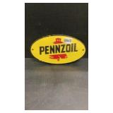 Cast Iron Pennzoil Sign