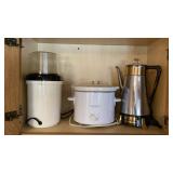 Popcorn popper, Crock Pot, Camfield Coffee pot