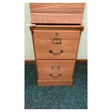 2 Drawer filing cabinet w/keys