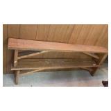 Wood Bench (2)72ï¿½x9ï¿½x14ï¿½ tall