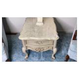 Lane End Table w/ 2 Drawers Marble top 22? W x