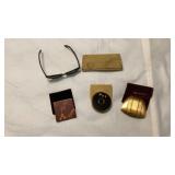 Vintage compacts & sunglasses w/case