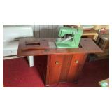 ELNA sewing machine & cabinet