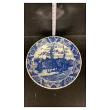 Hand Painted Chemkefa Delft Blue Plate 15"