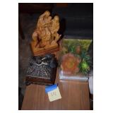 Trinket box, Holy Family figurine, decor