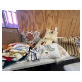 Throw pillows, covers, towels, tablecloths