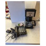 Coffee maker, desk phone