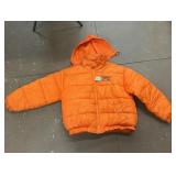 Orange hooded coat