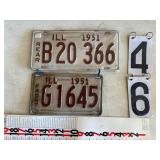 1951 Illinois License Plates