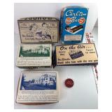 Vintage empty candy boxes carboard