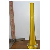 yellow glass vase