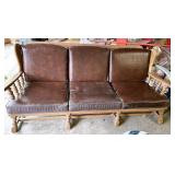 wooden vinyl sofa