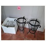 Wrought Iron Floor Candles & Tumblers