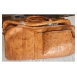 Tooled Leather Duffel Bag