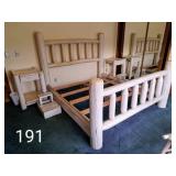 Western Style King-Size Log Bedroom Set