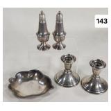 Sterling Silver Candle Sticks & Service Pieces