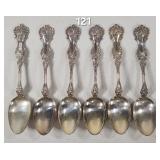 Sterling Silver Set of 6 Fancy Spoons