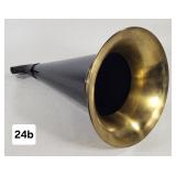 Painted Brass Bell Phonograph Horn