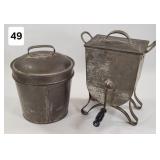 Fries Tin Churn & Pudding Mold