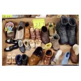 Stoneware & China Shoes - Lot of 25