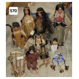 Lot of Native American Porcelain Dolls