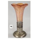 Deco Marigold Carnival Glass 6" Vase