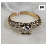 10K Gold Ladies Diamond Ring