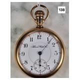 Illinois Watch Co. Engraved Open Face Pocket Watch