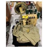 MILITARY CLOTHES, SINGER SEWING MACHINE, MAKEUP