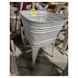 SQUARE WASH TUB ON STAND