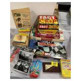 BOARD GAMES, 3 STOOGES POST CARDS, KIDS BOOKS,