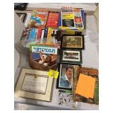 COMIC BOOKS, VHS TAPES, ENQUIRER GAME, GROUP OF