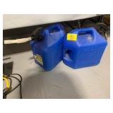 2 BLUE GAS CANS