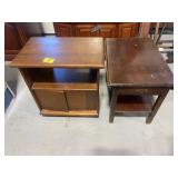 2 WOODEN ACCENT TABLES