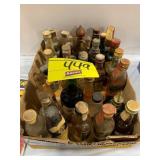 FLAT OF MOSTLY SEALED MINIATURE WHISKEY BOTTLES