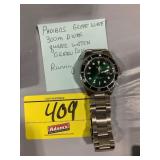 PHOIBOS GREAT WHITE DIVER WATCH W/ GREEN DIAL