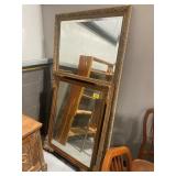 2 VERY LARGE ORNATE FRAMED WALL MIRRORS