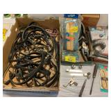 BUNGEE CORDS, FOUNTAIN PUMP, PAINTING SUPPLIES,