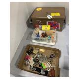 METAL LOCK BOX W/ KEY, NOVELTY KEYCHAINS OF ALL